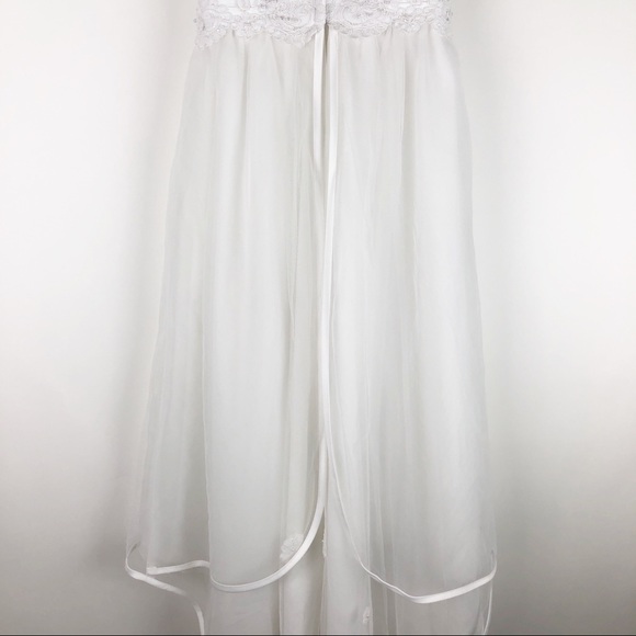Alfred Angelo Beaded With Train Flower Girl Dress - Picture 8 of 15